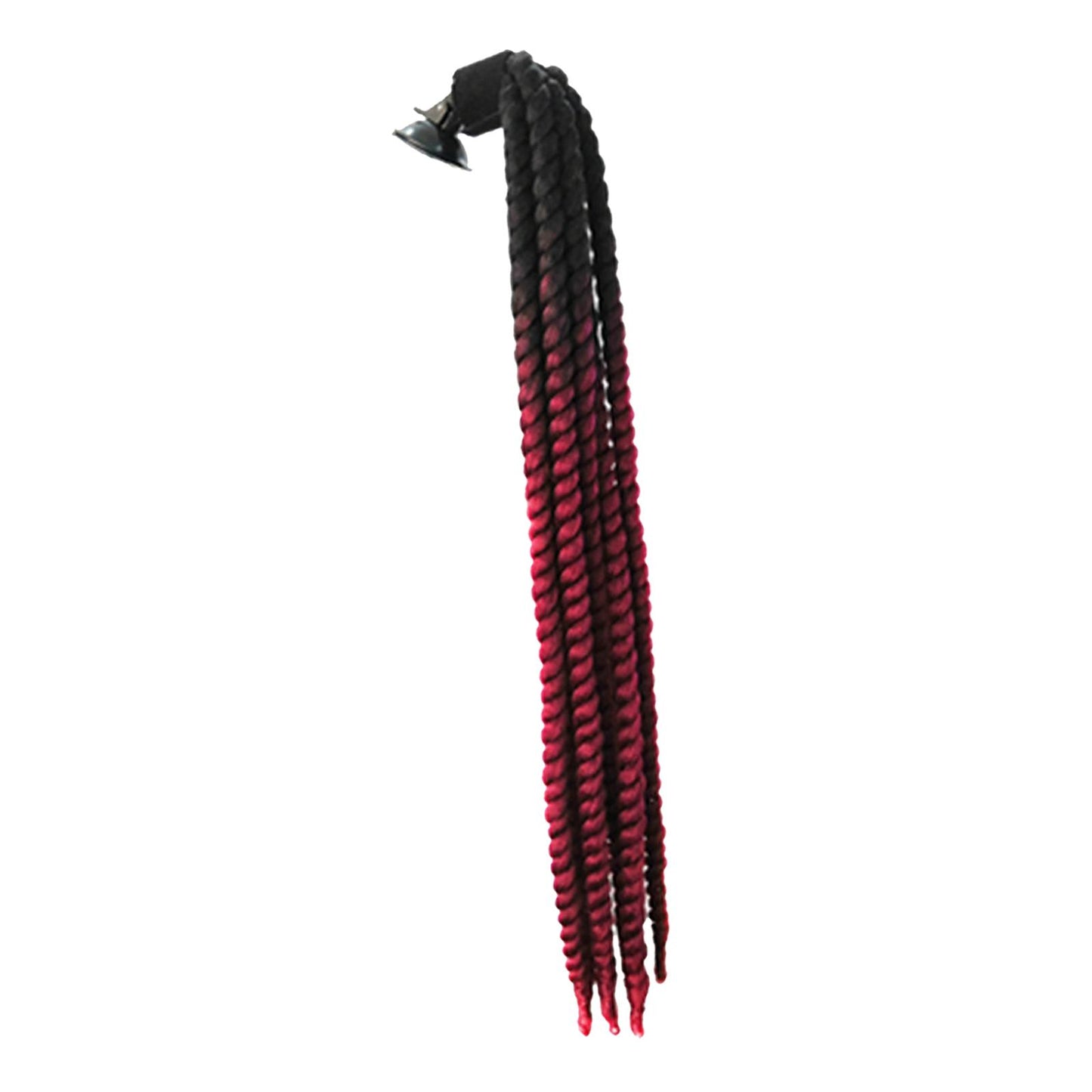 Helmet Hair Helmet Pigtail Gradient Ramp for Motorcycle Black Wine Red