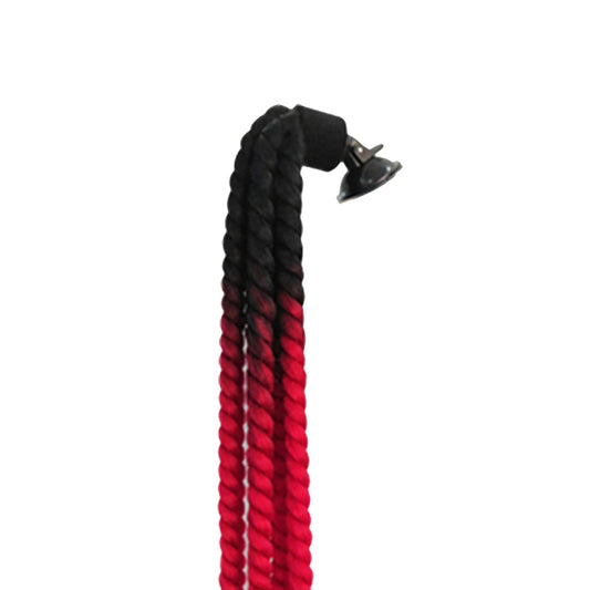 Helmet Hair Helmet Pigtail Gradient Ramp for Motorcycle Black Red