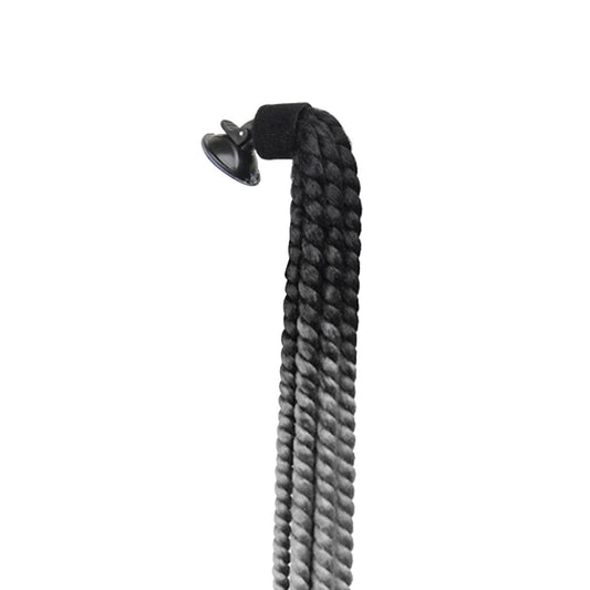 Helmet Hair Helmet Pigtail Gradient Ramp for Motorcycle Black Light Gray