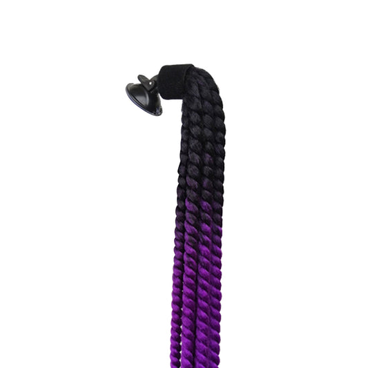 Helmet Hair Helmet Pigtail Gradient Ramp for Motorcycle Black Purple