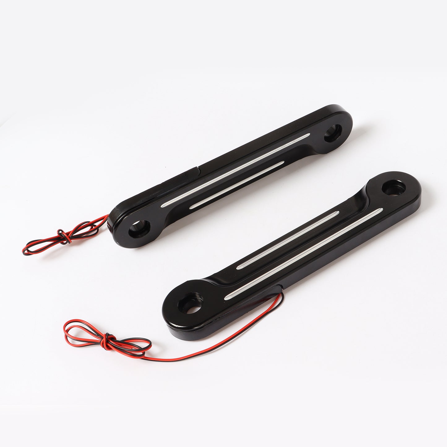 Front LED Flush Fork Turn Signal Brackets For Harley Touring 96-13 Black A