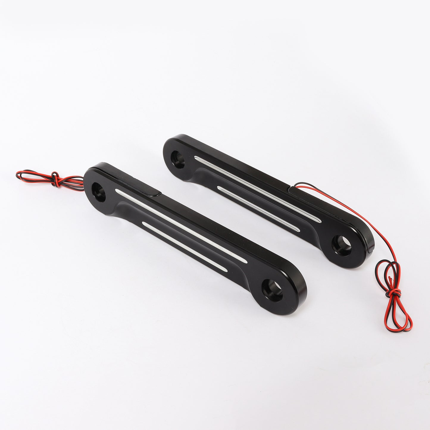 Front LED Flush Fork Turn Signal Brackets For Harley Touring 96-13 Black A
