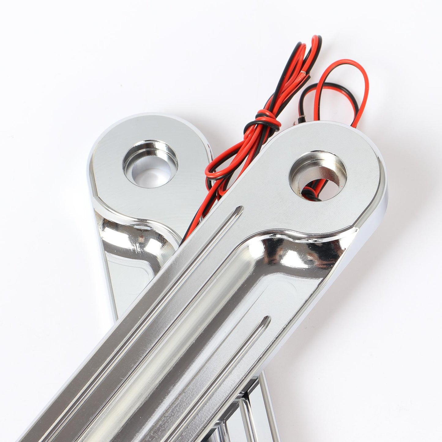 Front LED Flush Fork Turn Signal Brackets For Harley Touring 96-13 Silver A
