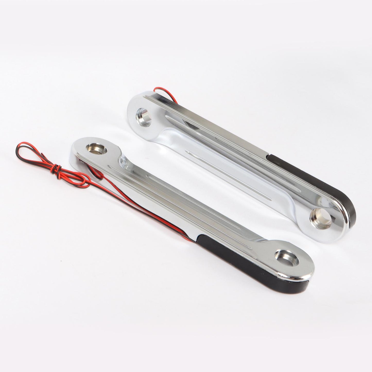 Front LED Flush Fork Turn Signal Brackets For Harley Touring 96-13 Silver A