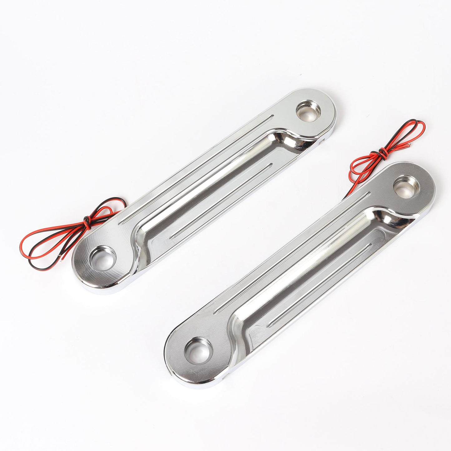 Front LED Flush Fork Turn Signal Brackets For Harley Touring 96-13 Silver A