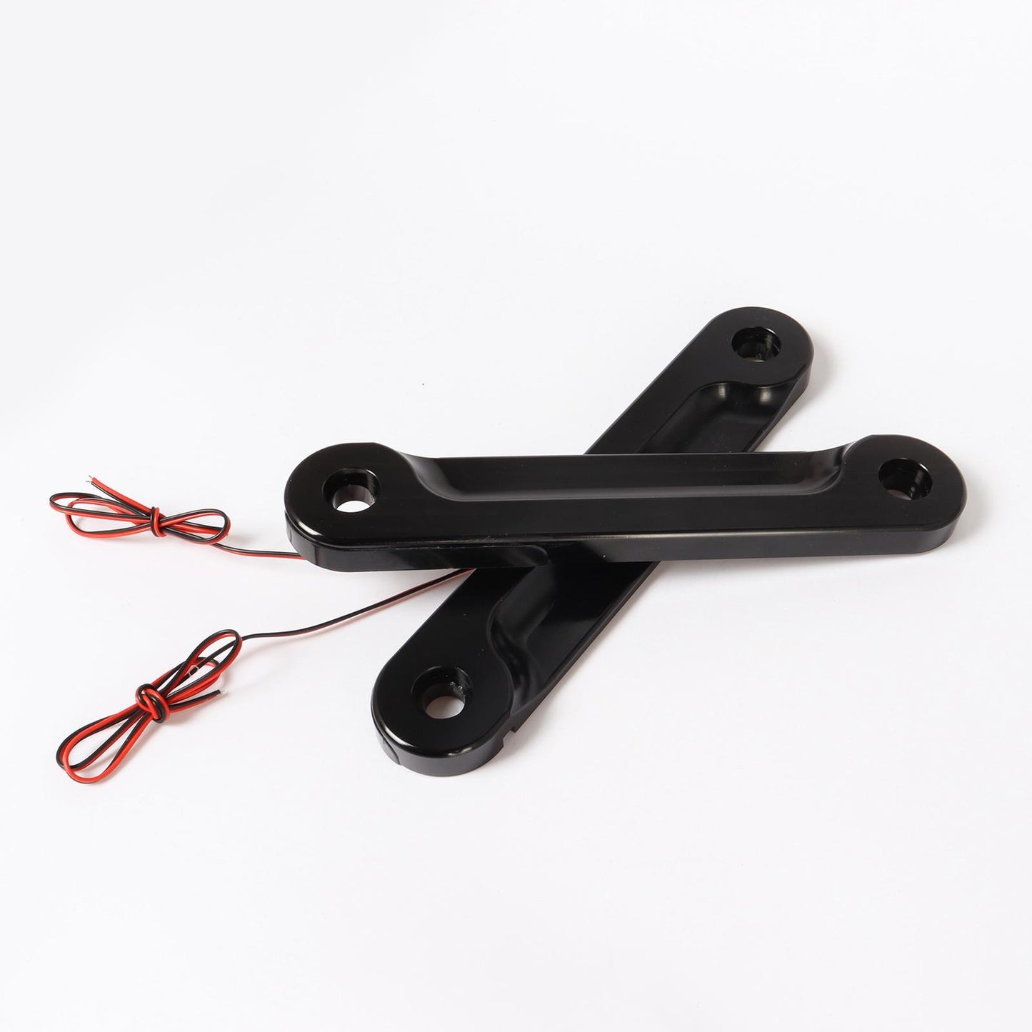 Front LED Flush Fork Turn Signal Brackets For Harley Touring 96-13 Black B