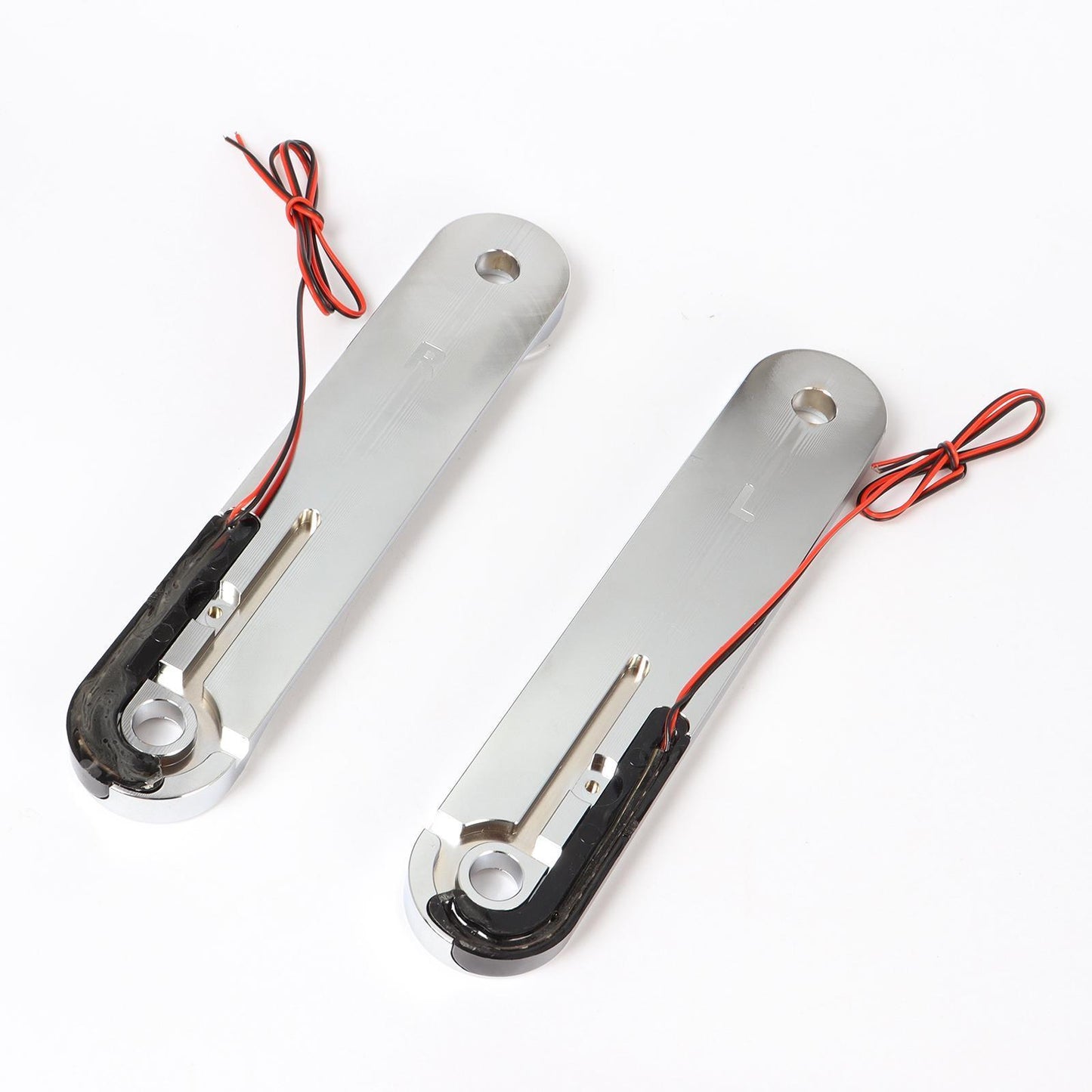 Front LED Flush Fork Turn Signal Brackets For Harley Touring 96-13 Silver B