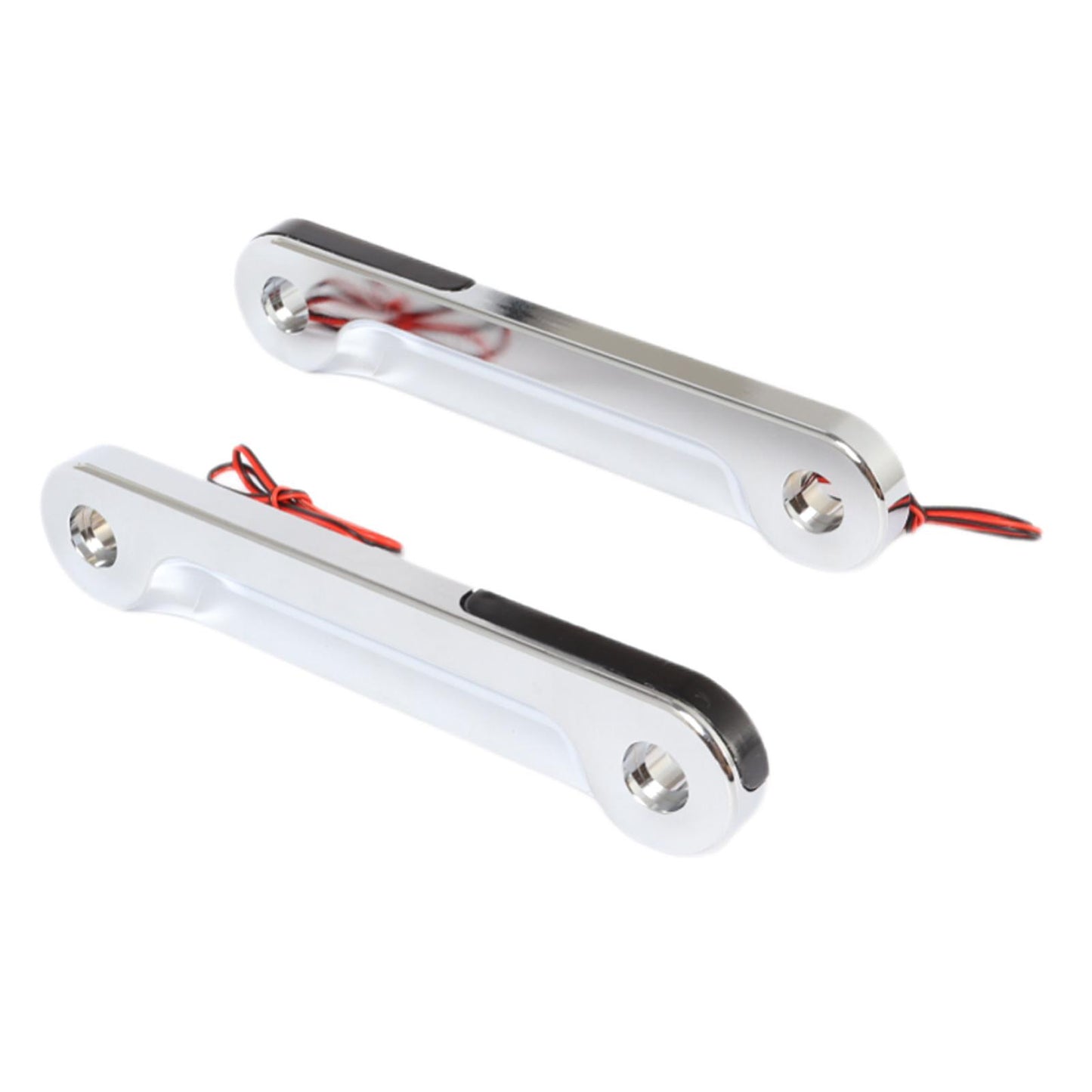 Front LED Flush Fork Turn Signal Brackets For Harley Touring 96-13 Silver B