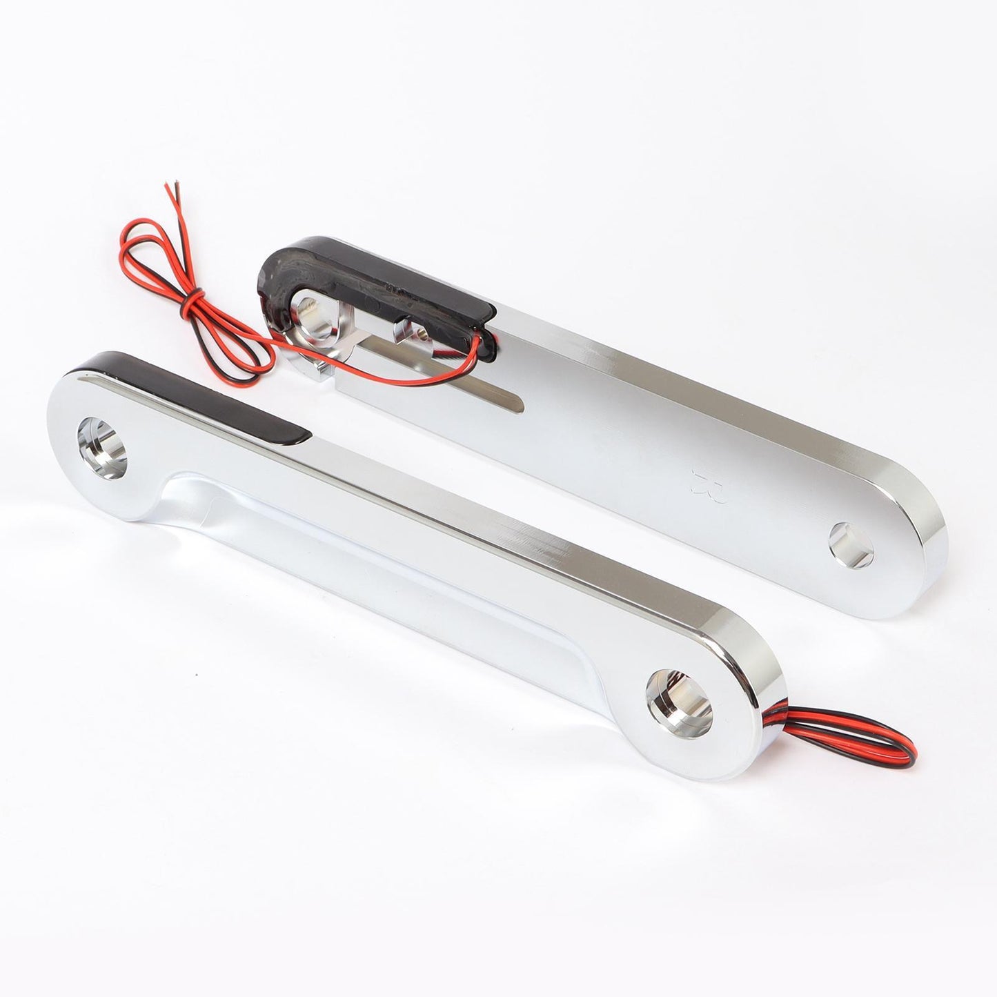 Front LED Flush Fork Turn Signal Brackets For Harley Touring 96-13 Silver B