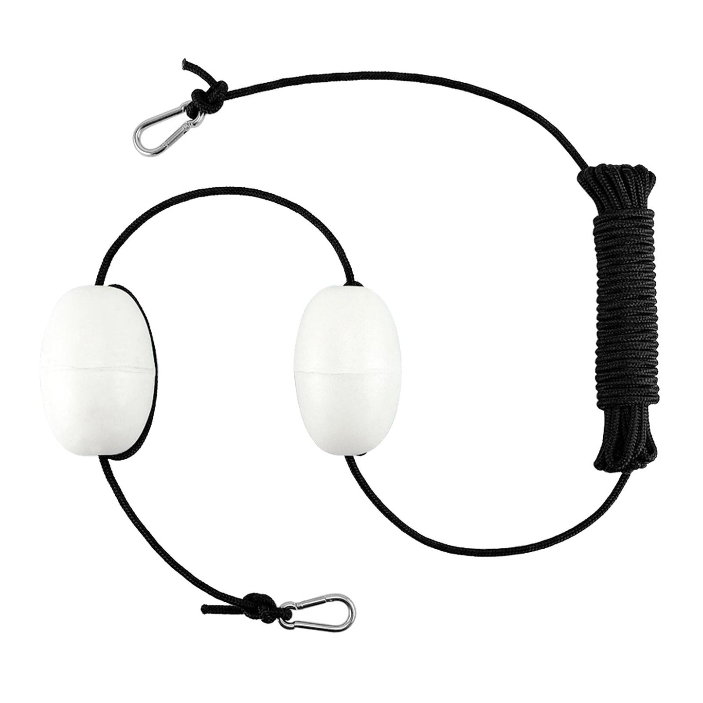Nylon Tow Rope Buoy Anchor Steel Clips Boat Kayak Anchor Tow Rope White