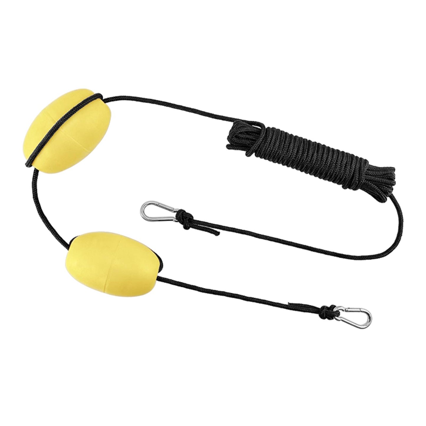 Nylon Tow Rope Buoy Anchor Steel Clips Boat Kayak Anchor Tow Rope Yellow