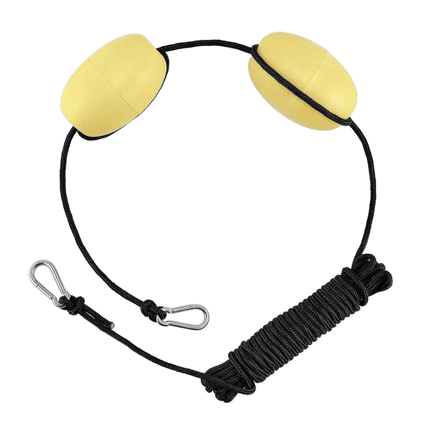 Nylon Tow Rope Buoy Anchor Steel Clips Boat Kayak Anchor Tow Rope Yellow