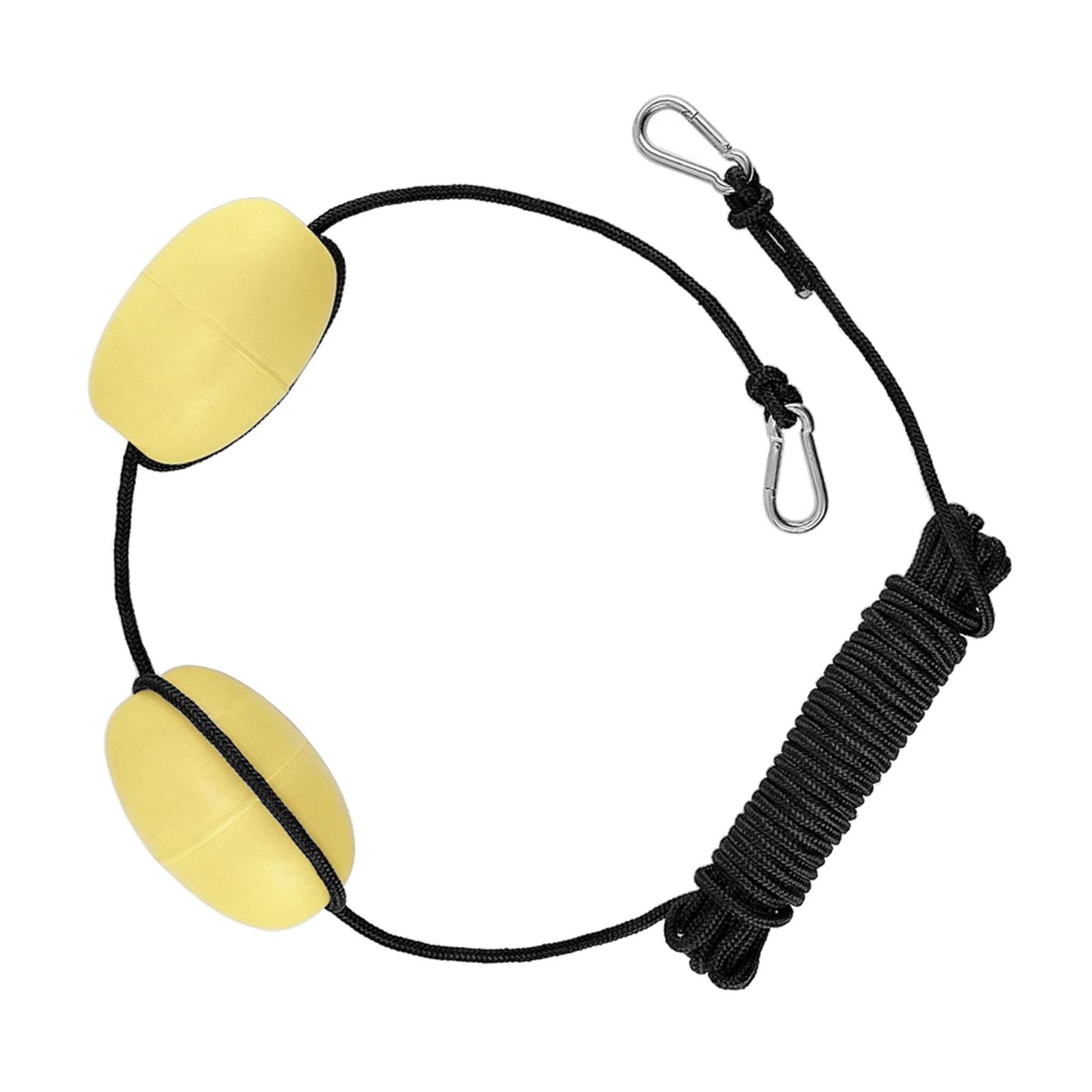 Nylon Tow Rope Buoy Anchor Steel Clips Boat Kayak Anchor Tow Rope Yellow