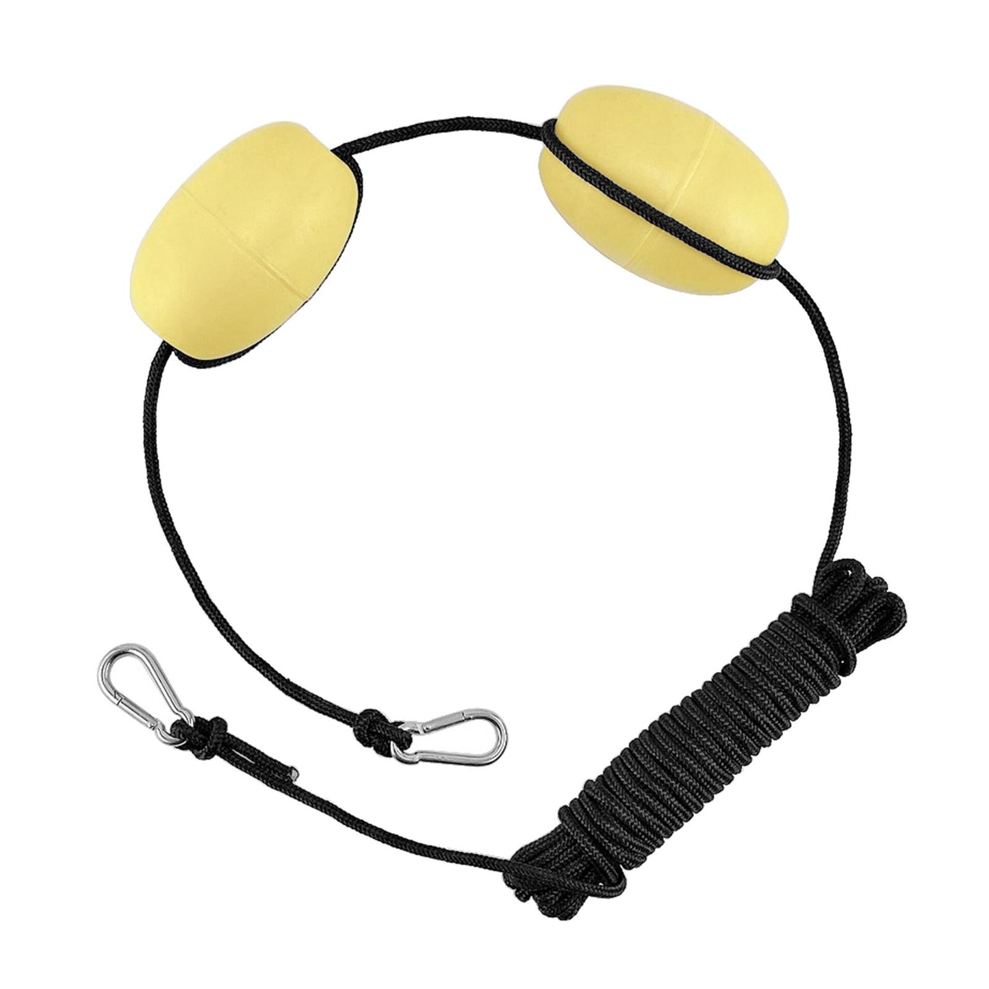 Nylon Tow Rope Buoy Anchor Steel Clips Boat Kayak Anchor Tow Rope Yellow