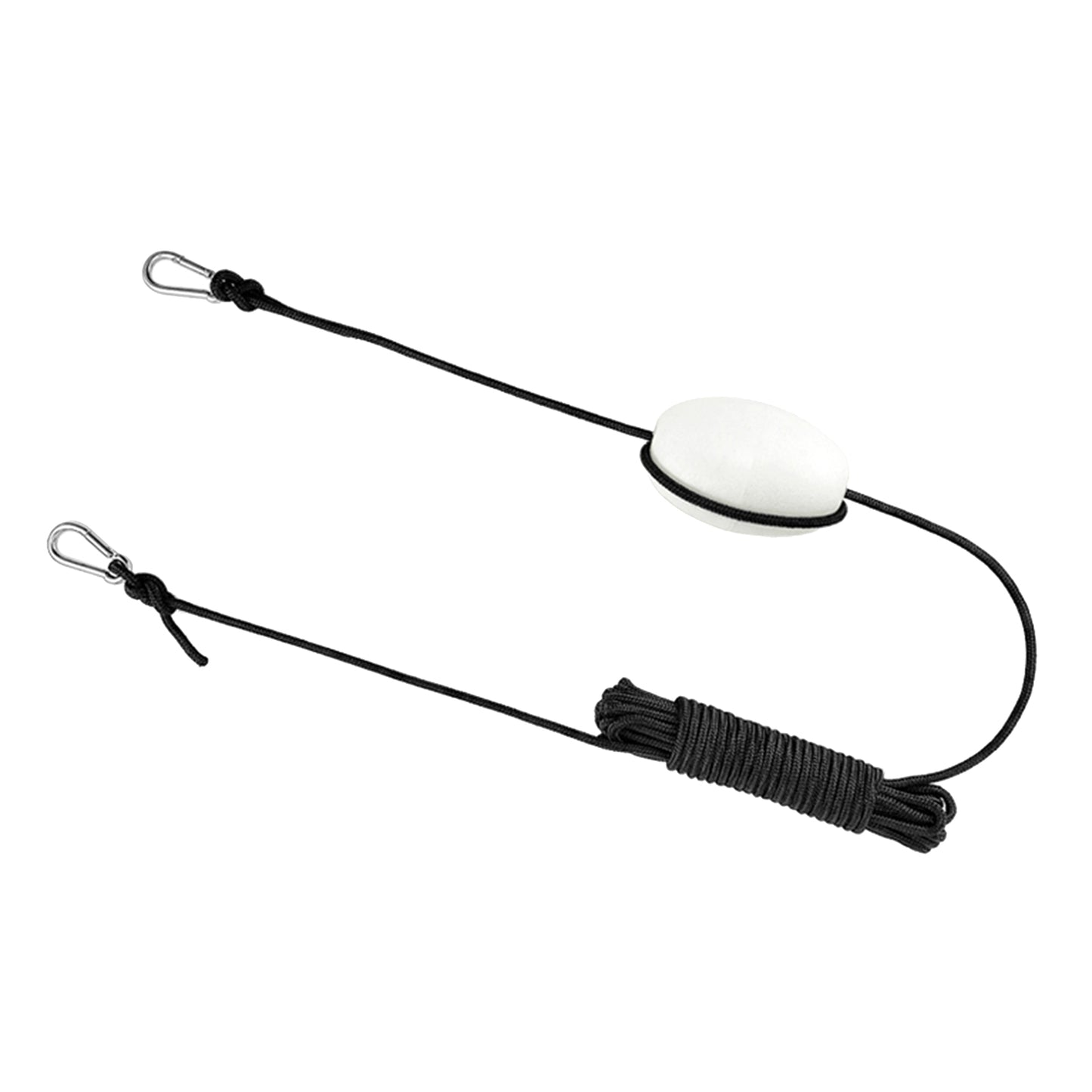 Marine Kayak Drift Anchor Tow Line with PVC Buoy & Clips for Pontoon Canoe