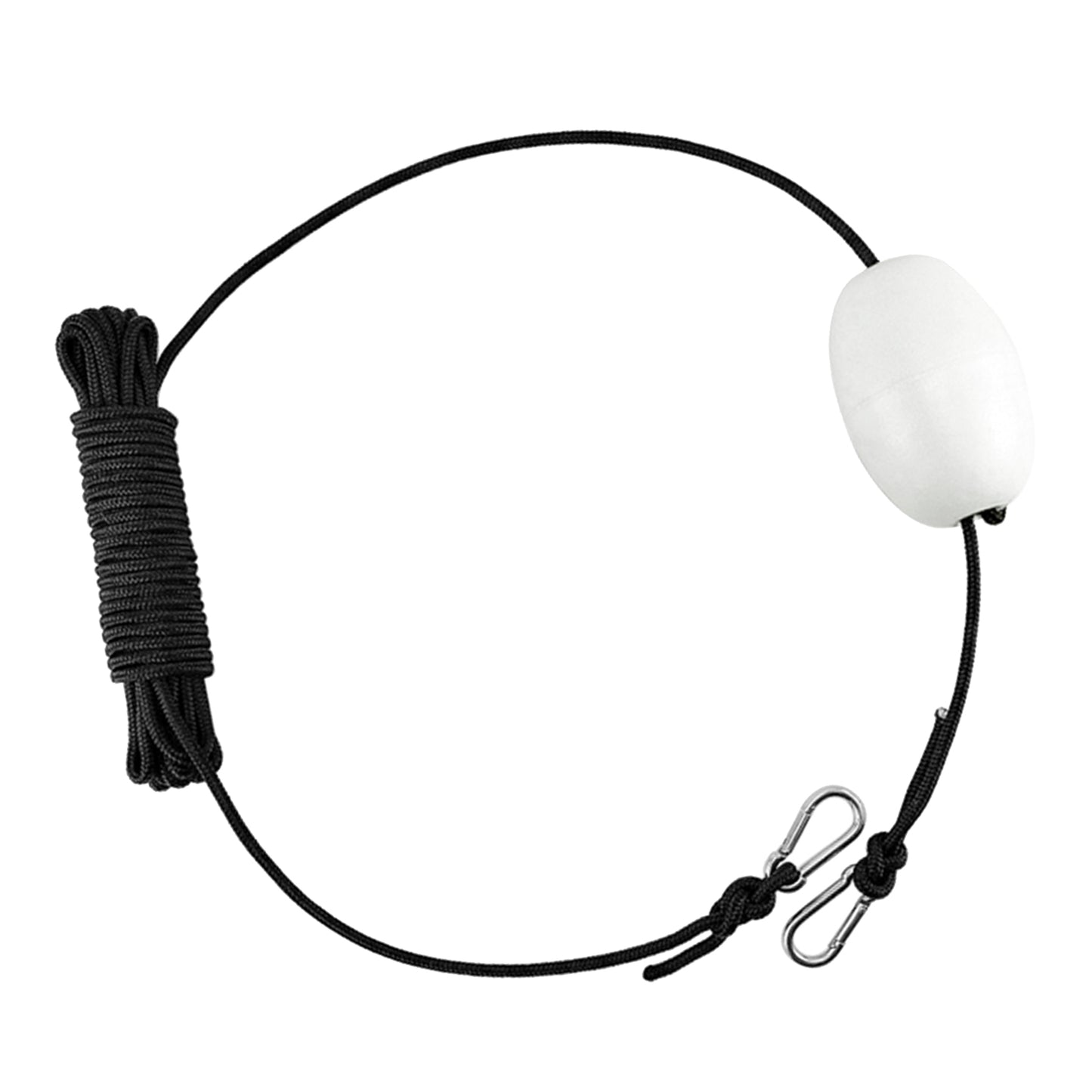 Marine Kayak Drift Anchor Tow Line with PVC Buoy & Clips for Pontoon Canoe