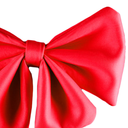 Motorcycle Helmet Butterfly Knot  Helmet  Decor Accessory  25cm Red