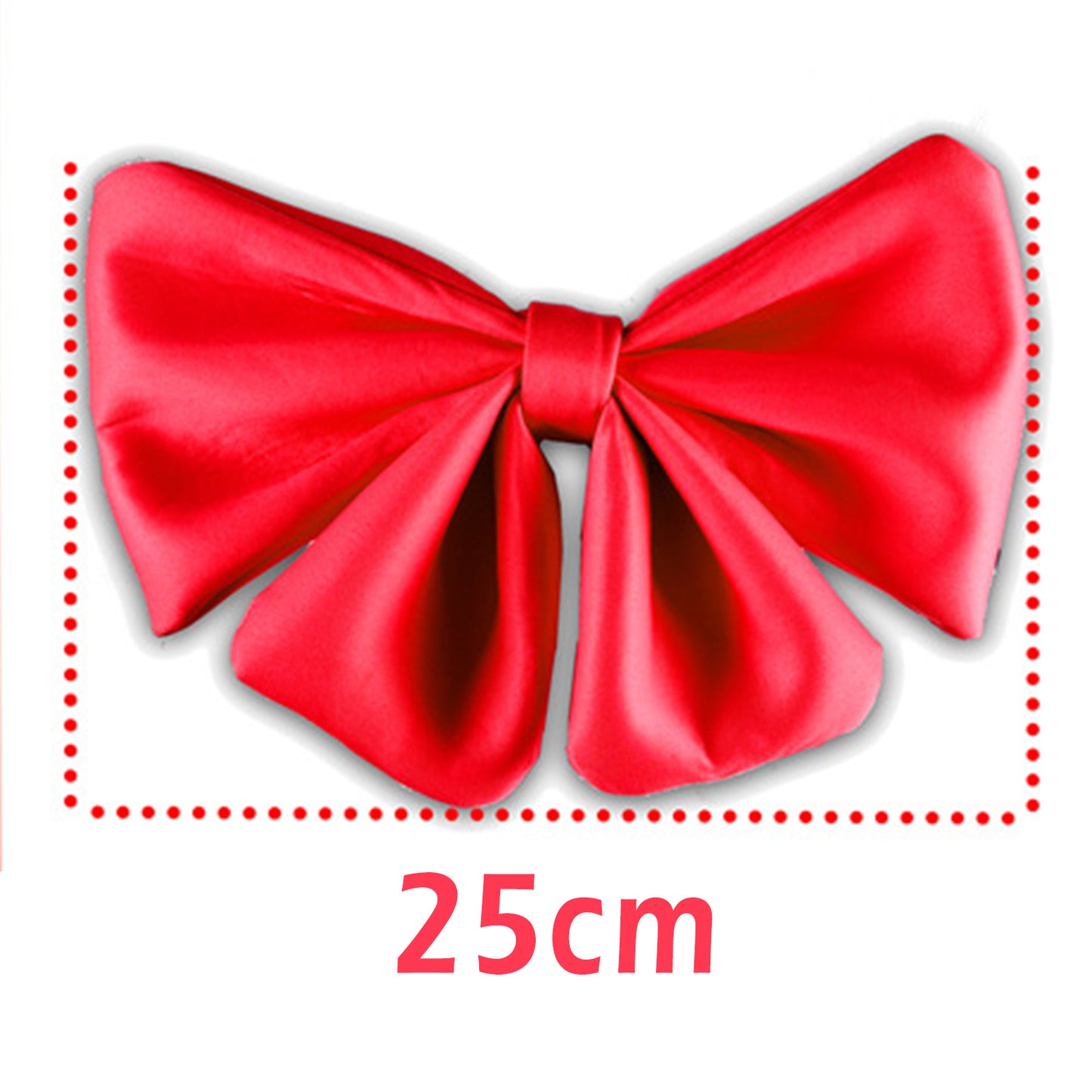 Motorcycle Helmet Butterfly Knot  Helmet  Decor Accessory  25cm Red