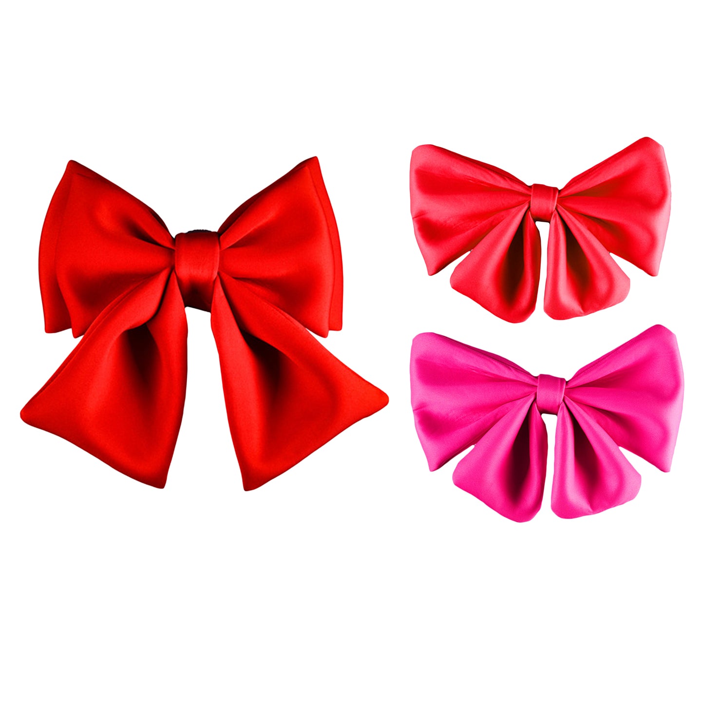 Motorcycle Helmet Butterfly Knot  Helmet  Decor Accessory  25cm Red