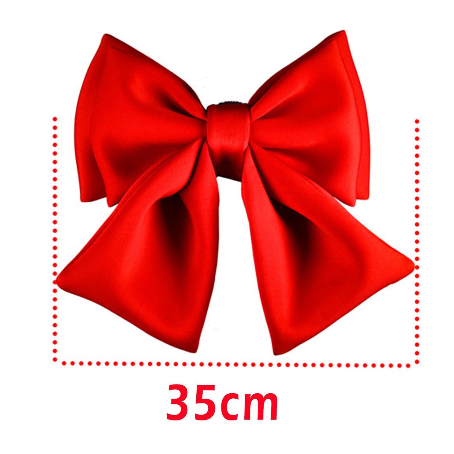 Motorcycle Helmet Butterfly Knot  Helmet  Decor Accessory  35cm Red