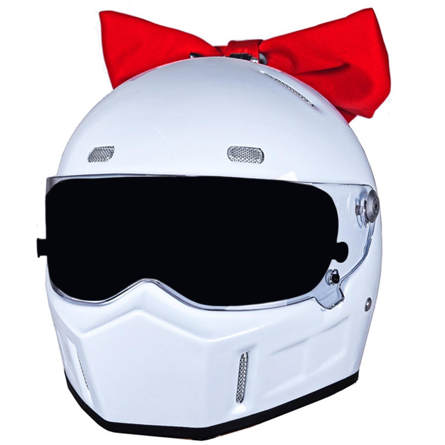 Motorcycle Helmet Butterfly Knot  Helmet  Decor Accessory  35cm Red