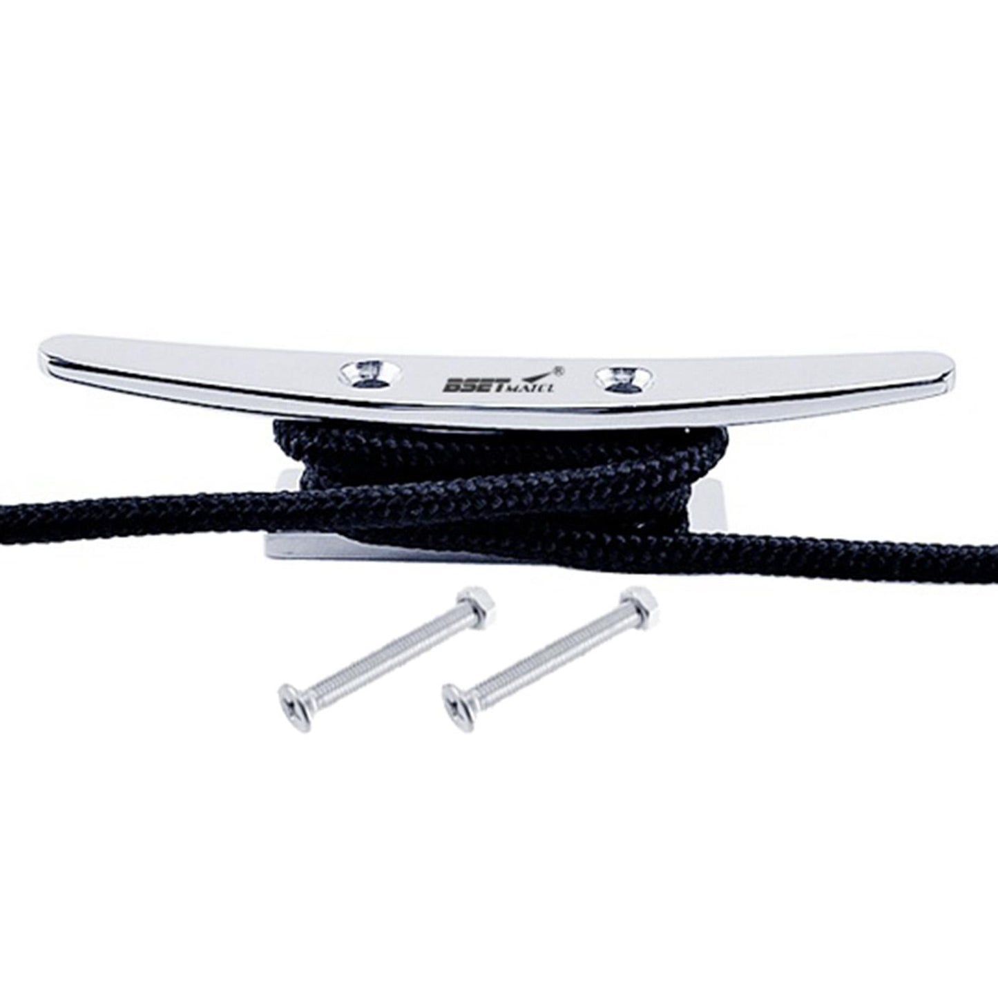 Stainless Steel 316 Boat Cleat Dock Cleat Rust free Flat Top 5 in with Bolts