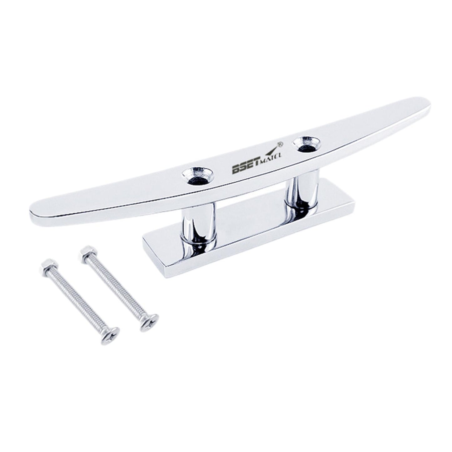 Stainless Steel 316 Boat Cleat Dock Cleat Rust free Flat Top 5 in with Bolts