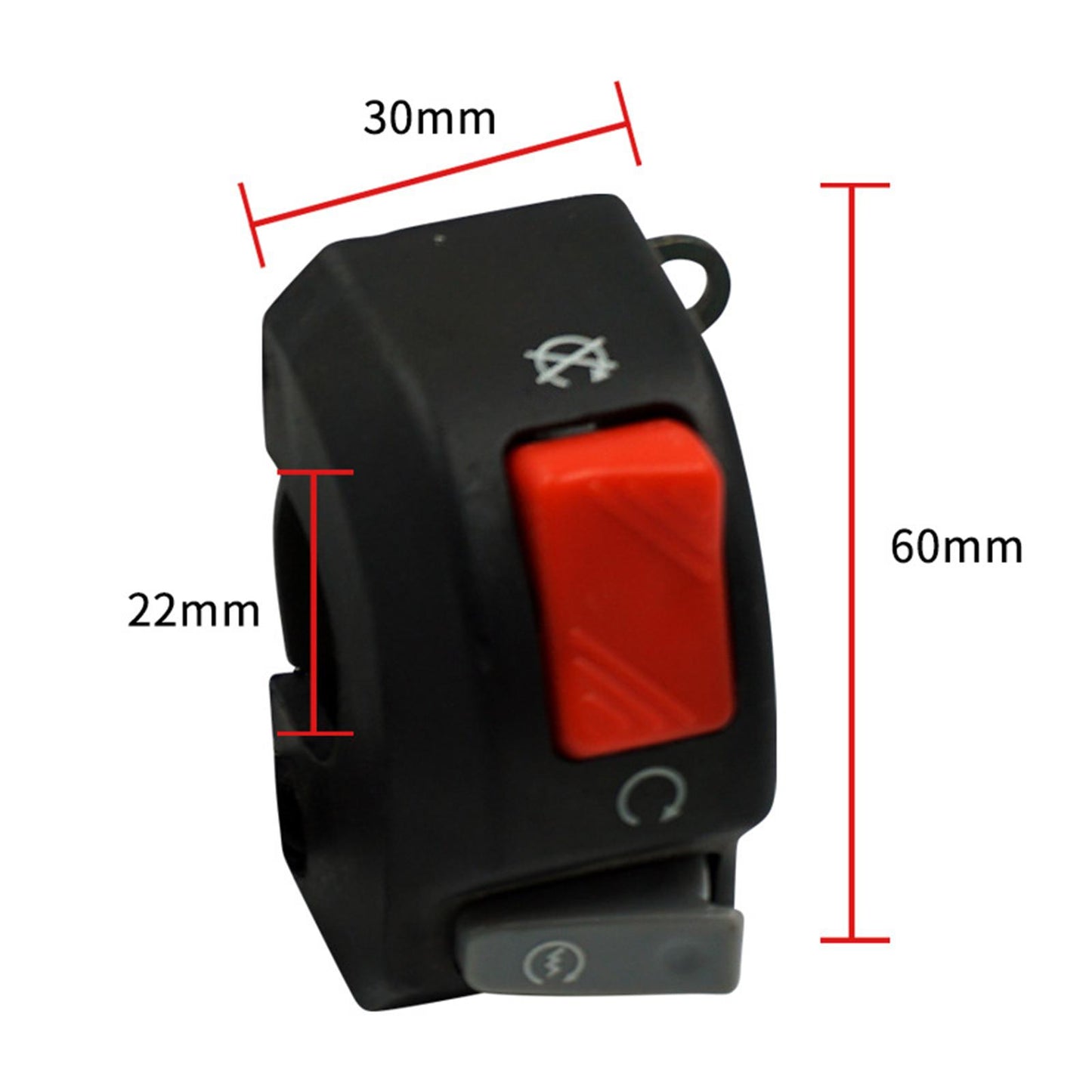 Universal Motorcycle Switch ON OFF Handlebar Button for Scooter Snowmobiles