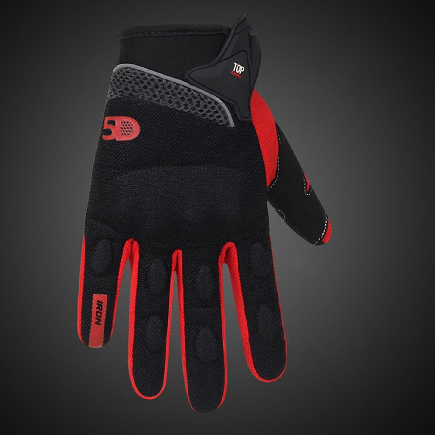 Touchscreen Motorbike Motorcycle Short Summer Gloves Protection Red M