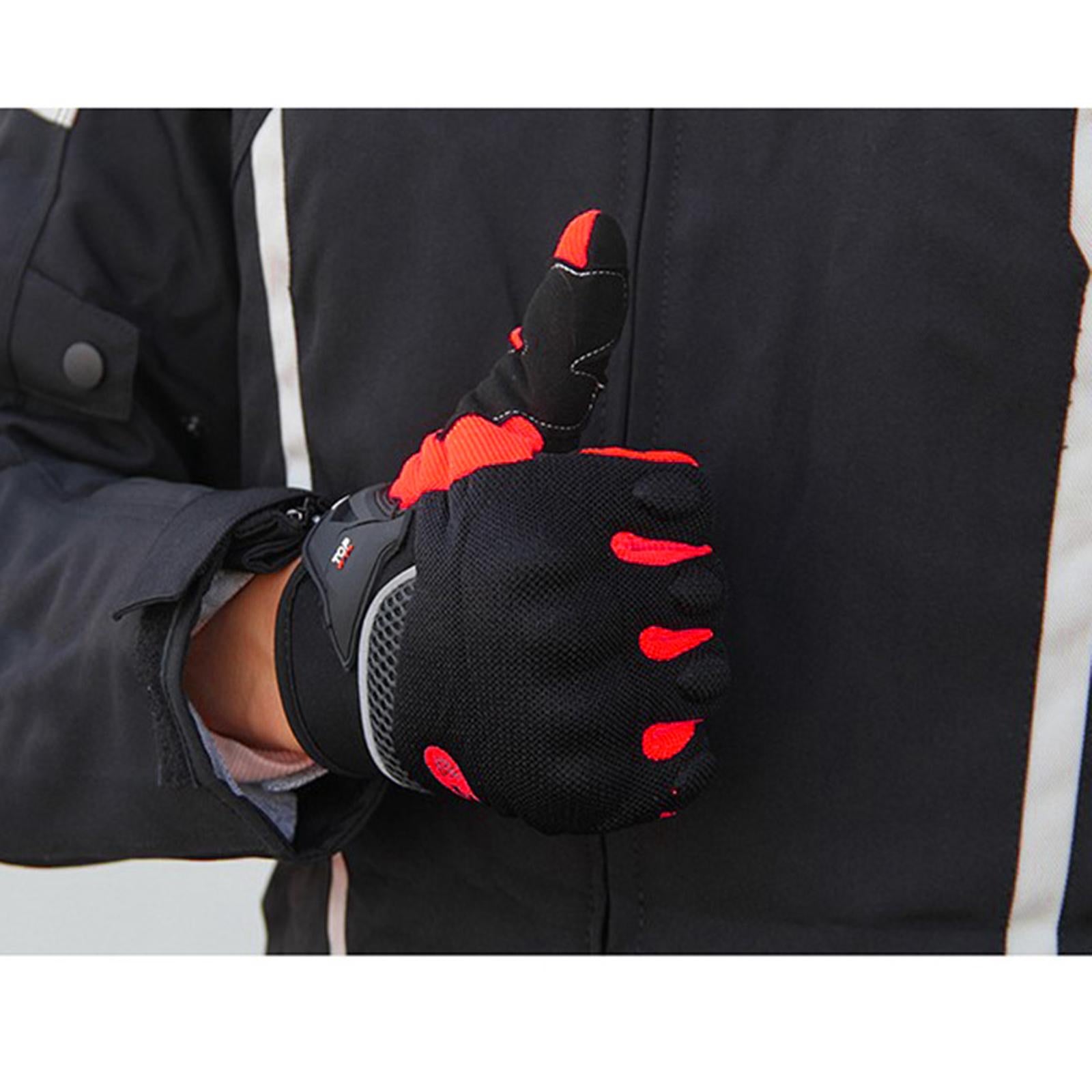 Touchscreen Motorbike Motorcycle Short Summer Gloves Protection Red  2XL