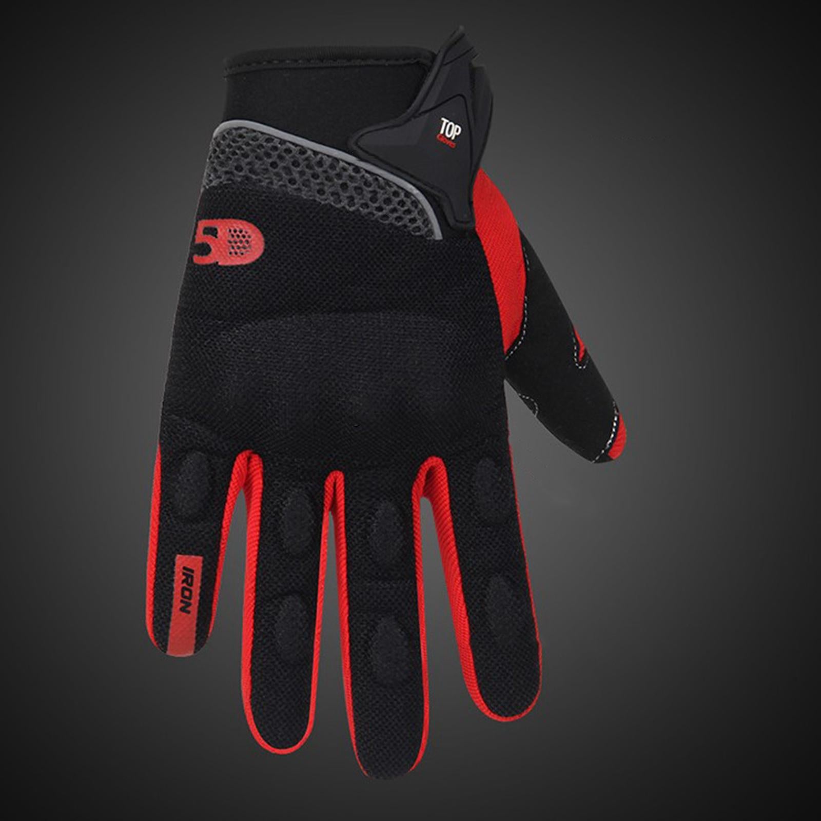 Touchscreen Motorbike Motorcycle Short Summer Gloves Protection Red  2XL