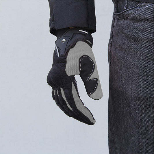 Touchscreen Motorbike Motorcycle Short Summer Gloves Protection Grey L