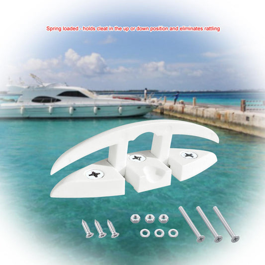 130mm Heavy Duty Flip Up Collapsible Cleat Dock Marine Kayak High Polished