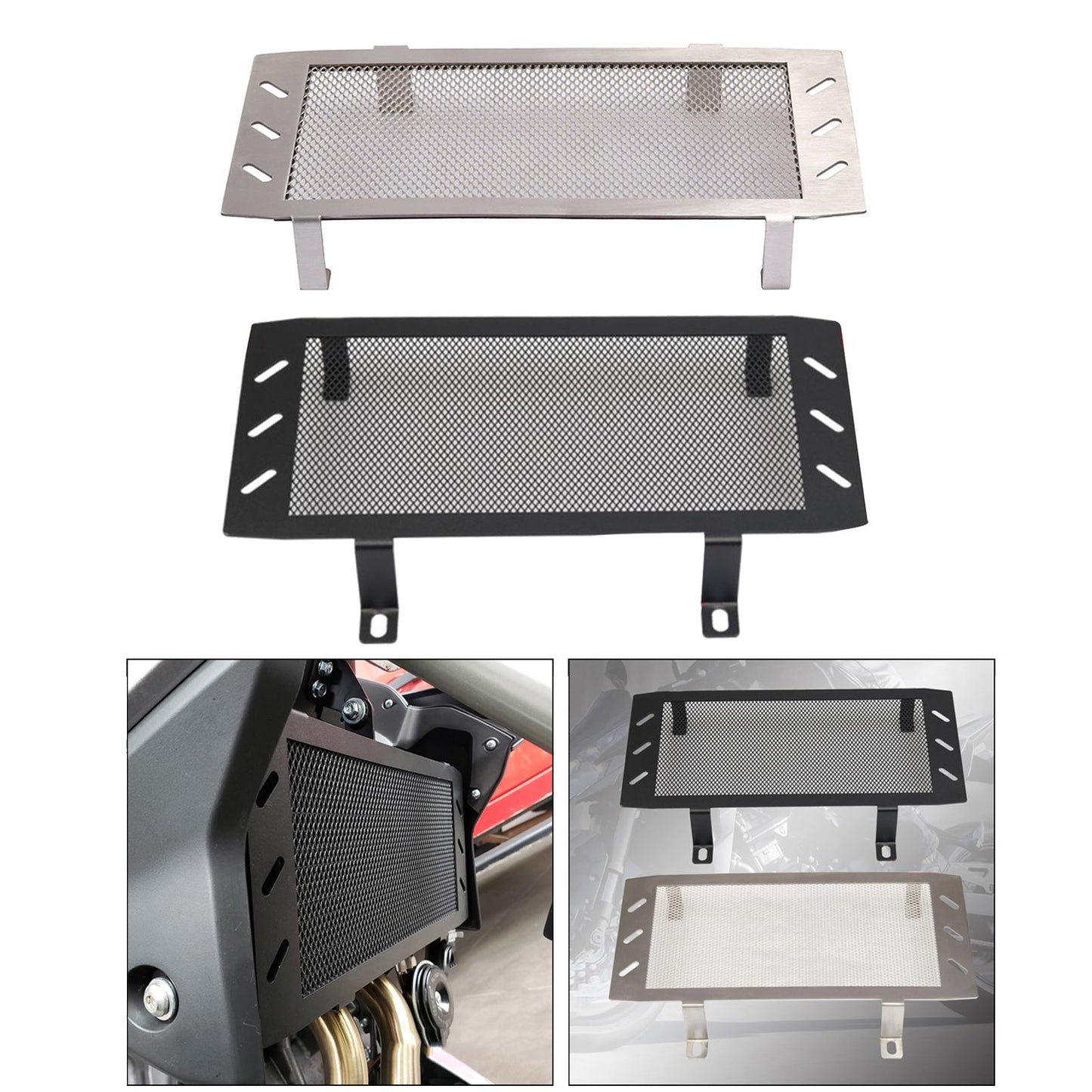 Stainless Steel Radiator Guard Cover for Kawasaki VULCAN S 650 Black