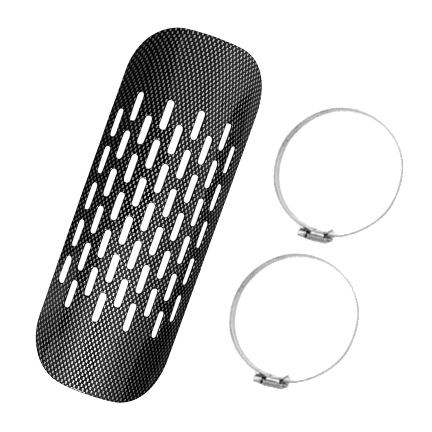 Exhaust Muffler Pipe Heat Shield Cover Guard Protector 2-7cm Clamp ring