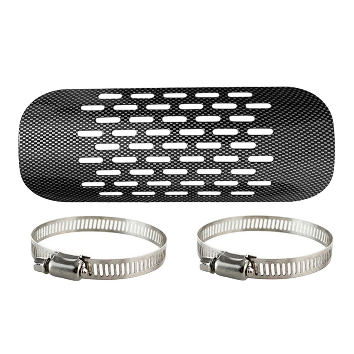 Exhaust Muffler Pipe Heat Shield Cover Guard Protector 2-7cm Clamp ring
