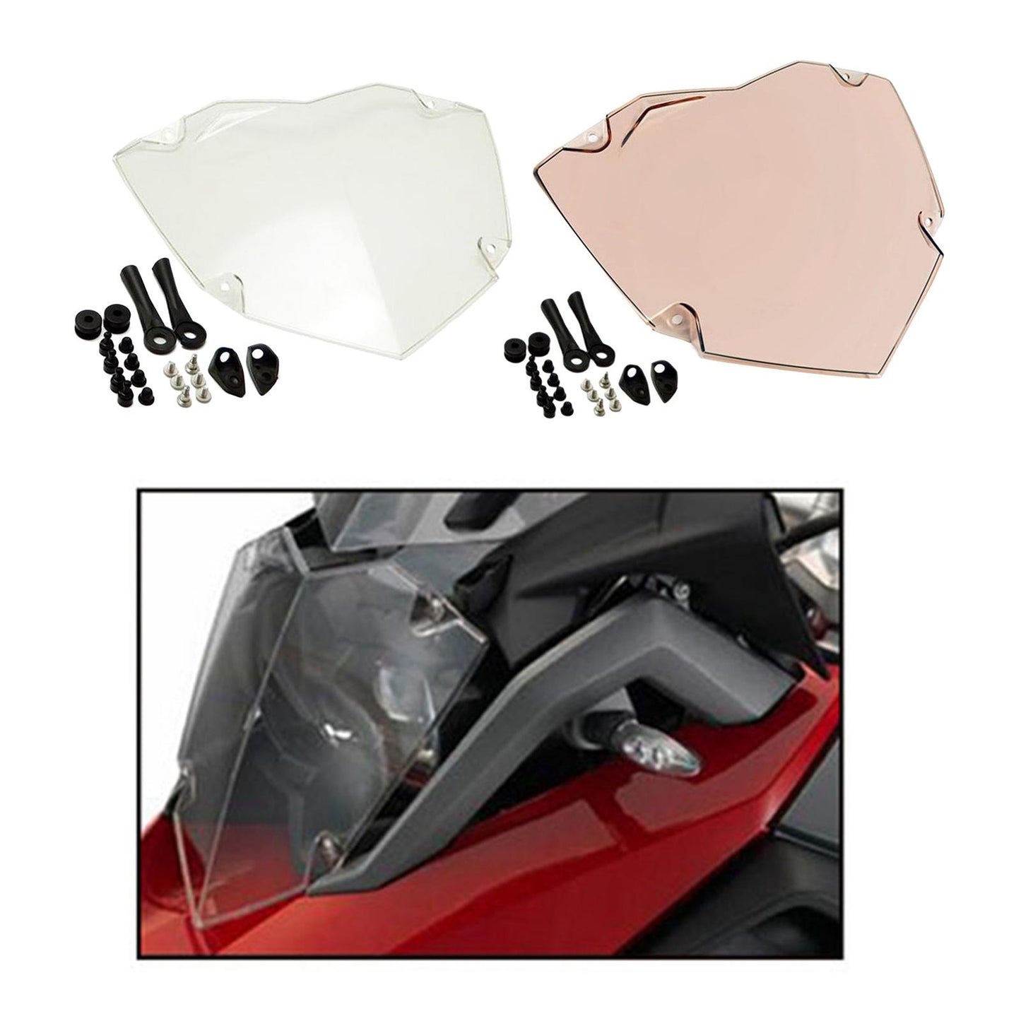 ABS Headlight Lamps Guard Head Light Protection for BMW R1200GS ADV Clear
