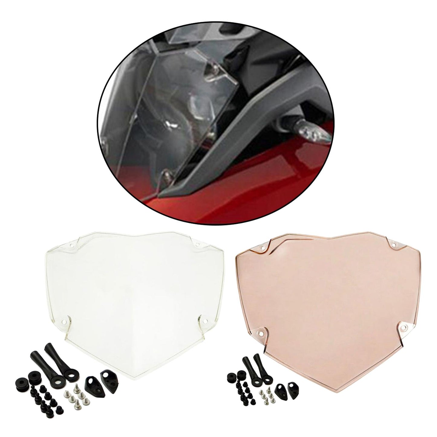 ABS Headlight Lamps Guard Head Light Protection for BMW R1200GS ADV Clear