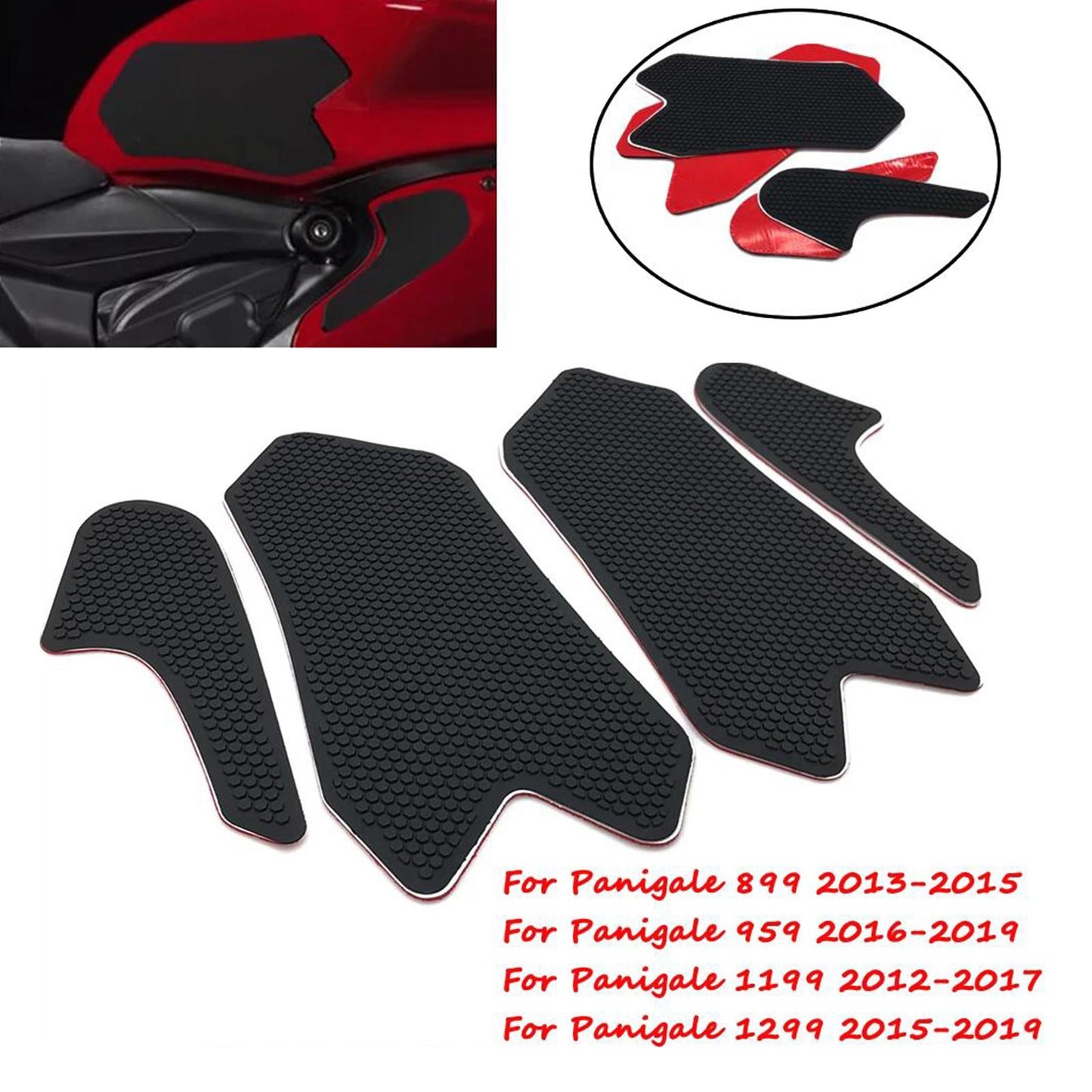 Tank Traction Side Pads Knee Grips Stickers for Ducati Panigale 1199 12-17
