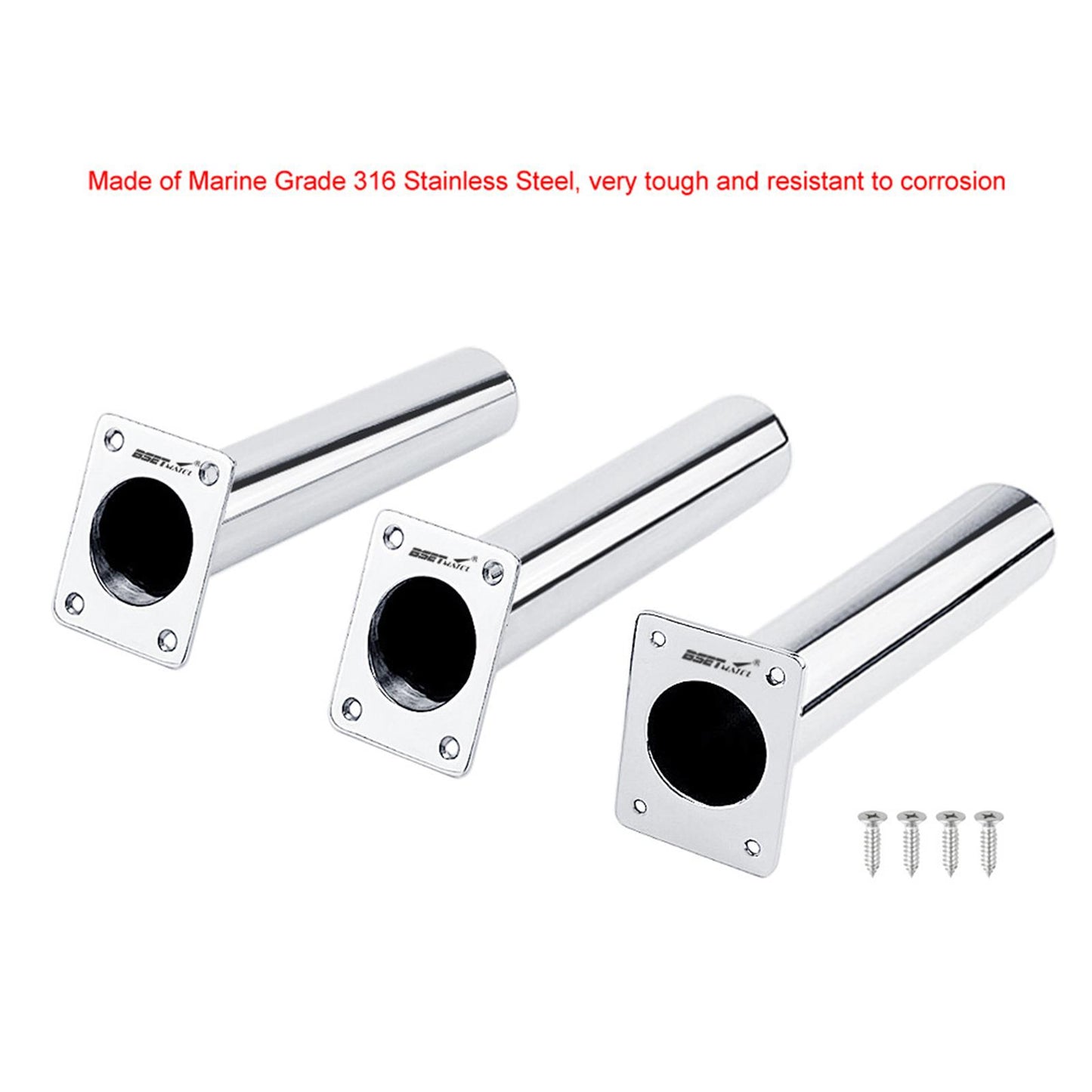 8 Marine Boat Fishing Pole Stand Flush Mount Fishing Rod Holder 0 Degree"