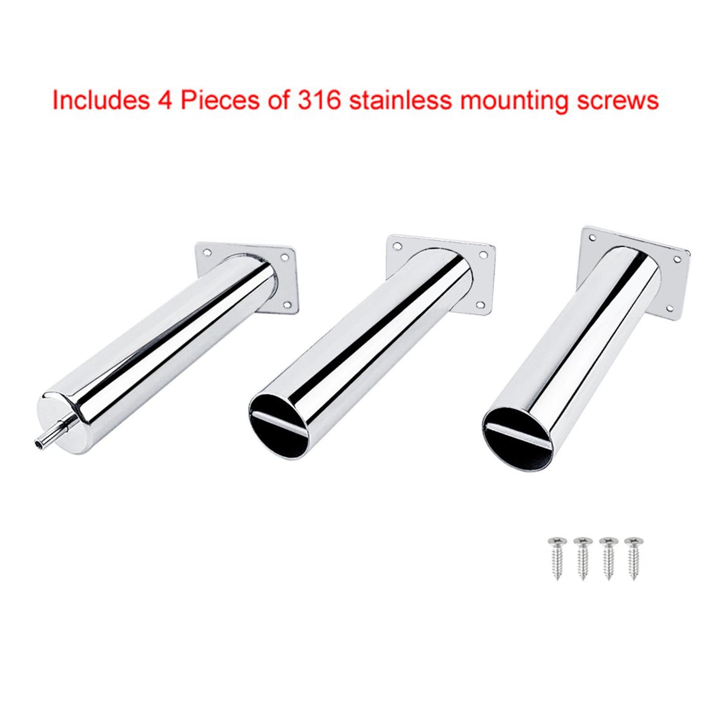 8 Marine Boat Fishing Pole Stand Flush Mount Fishing Rod Holder 0 Degree"