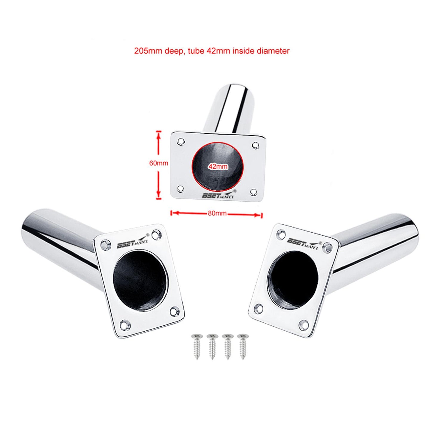 8 Marine Boat Fishing Pole Stand Flush Mount Fishing Rod Holder 0 Degree"