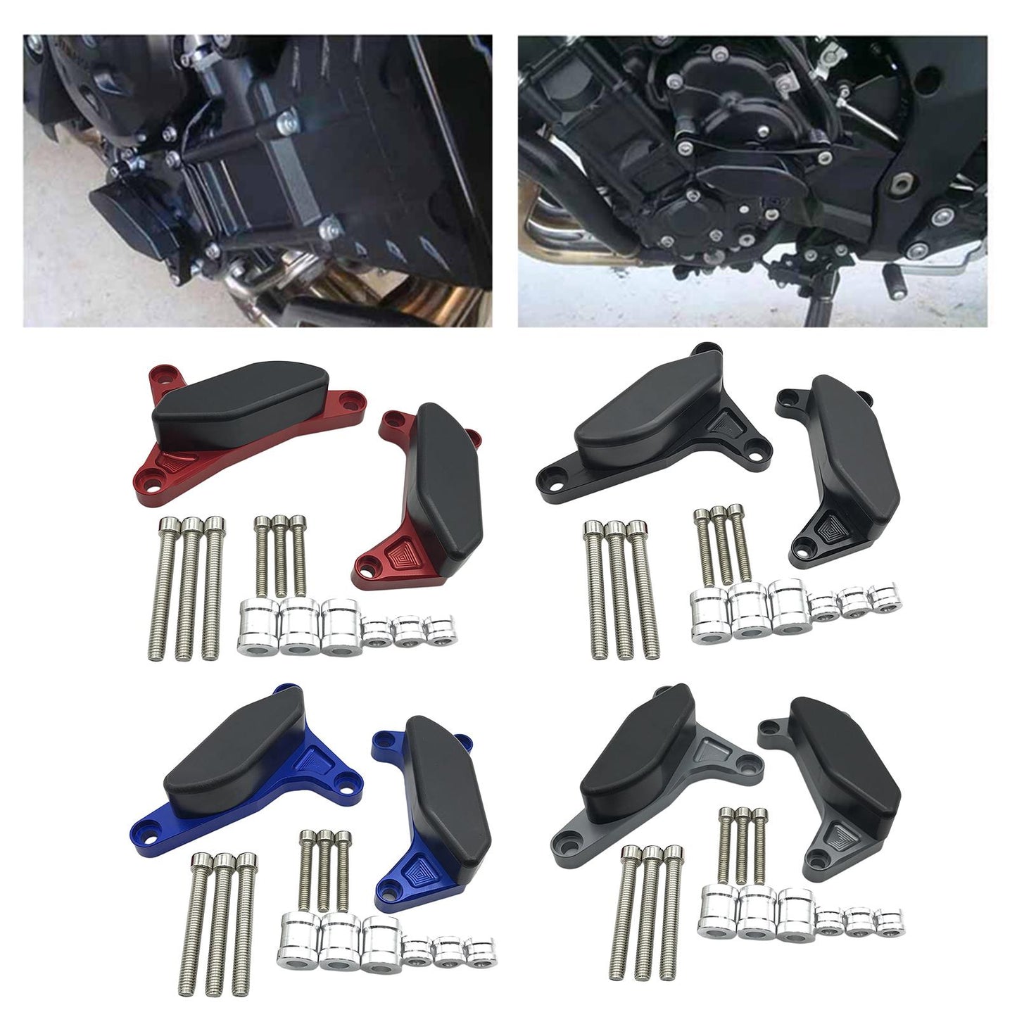 Motorcycle Engine Guard Slider Cover For Yamaha FZ1 Fazer 2006-2016 Black