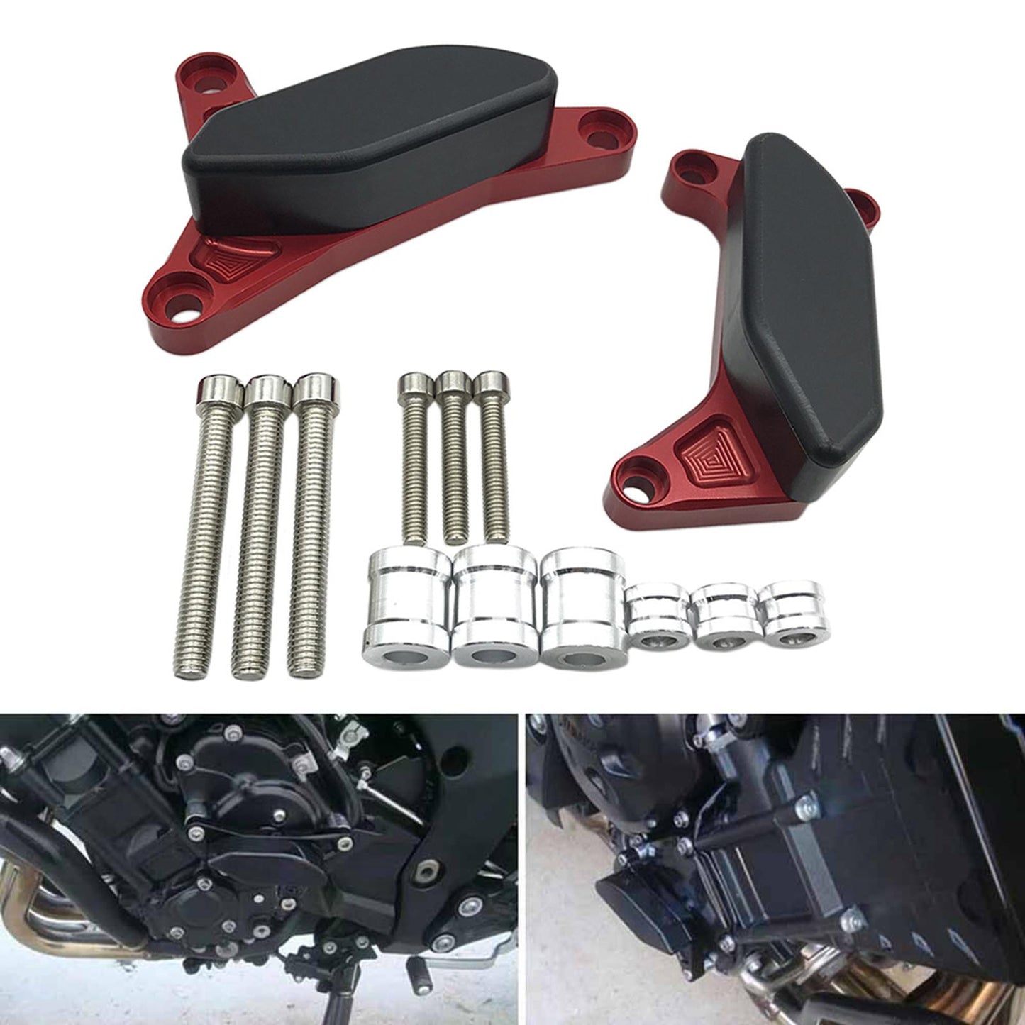 Motorcycle Engine Guard Slider Cover For Yamaha FZ1 Fazer 2006-2016 Red