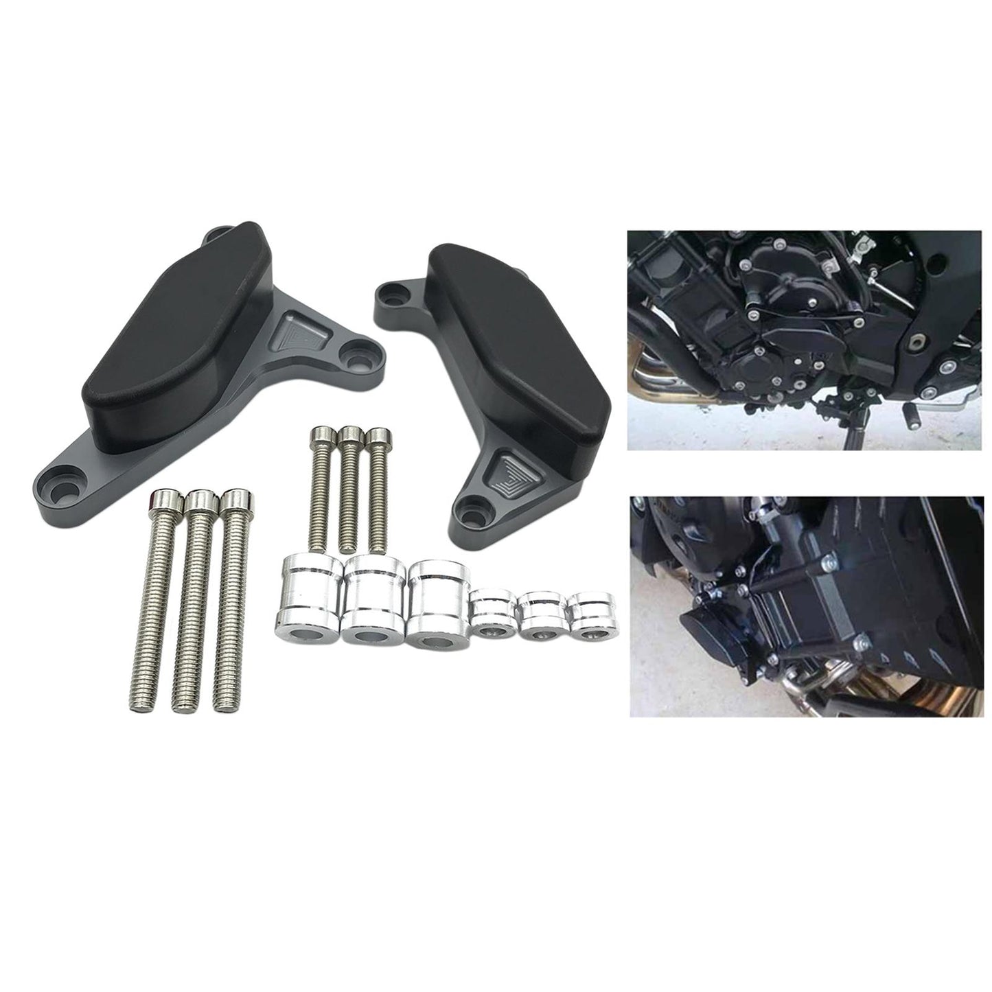 Motorcycle Engine Guard Slider Cover For Yamaha FZ1 Fazer 2006-2016 Titanium