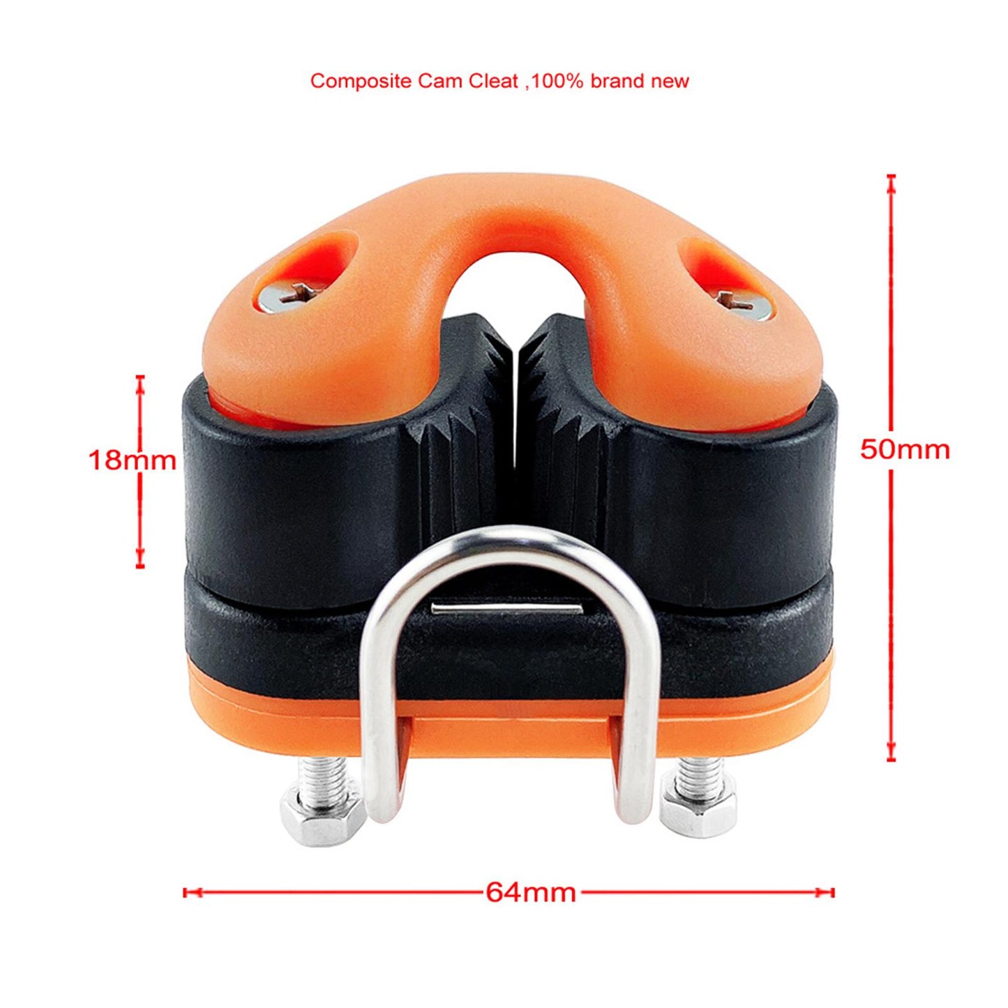 Marine Grade Cam Cleat Fast Entry Cam Cleat for Line Sizes 3-12mm With Leading Ring