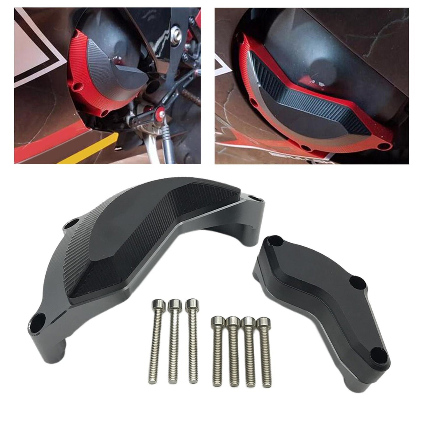 Motorcycle Engine Case Guard Shell Protector for Yamaha YZF-R6 08-17 Gray