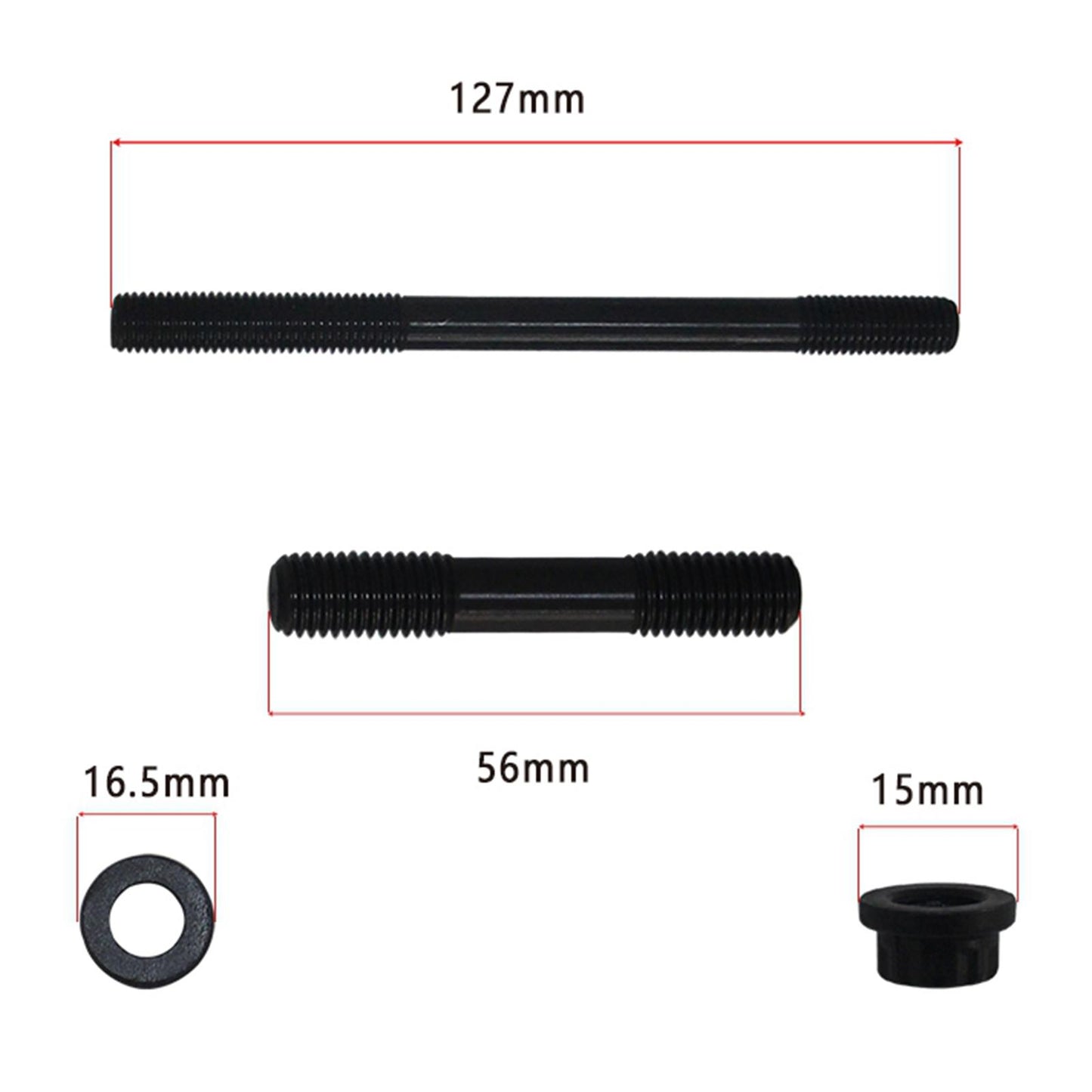 Solid Metal Cylinder Head Studs Kit for Yamaha Rhino 660 2004 2005 2006 2007
