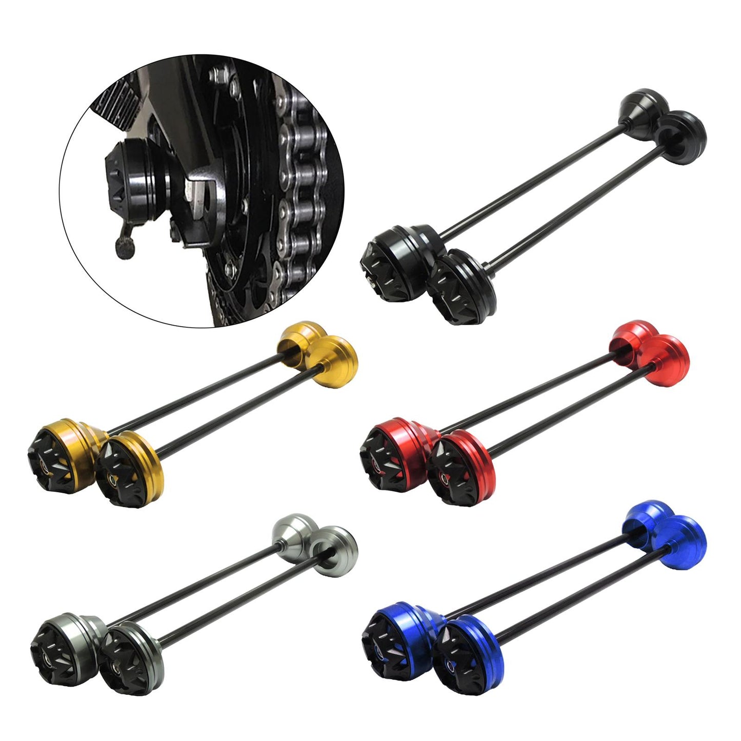 Wheel Fork Axle Sliders For Yamaha MT-09 2014-2016 FJ-09 2015-2016 black