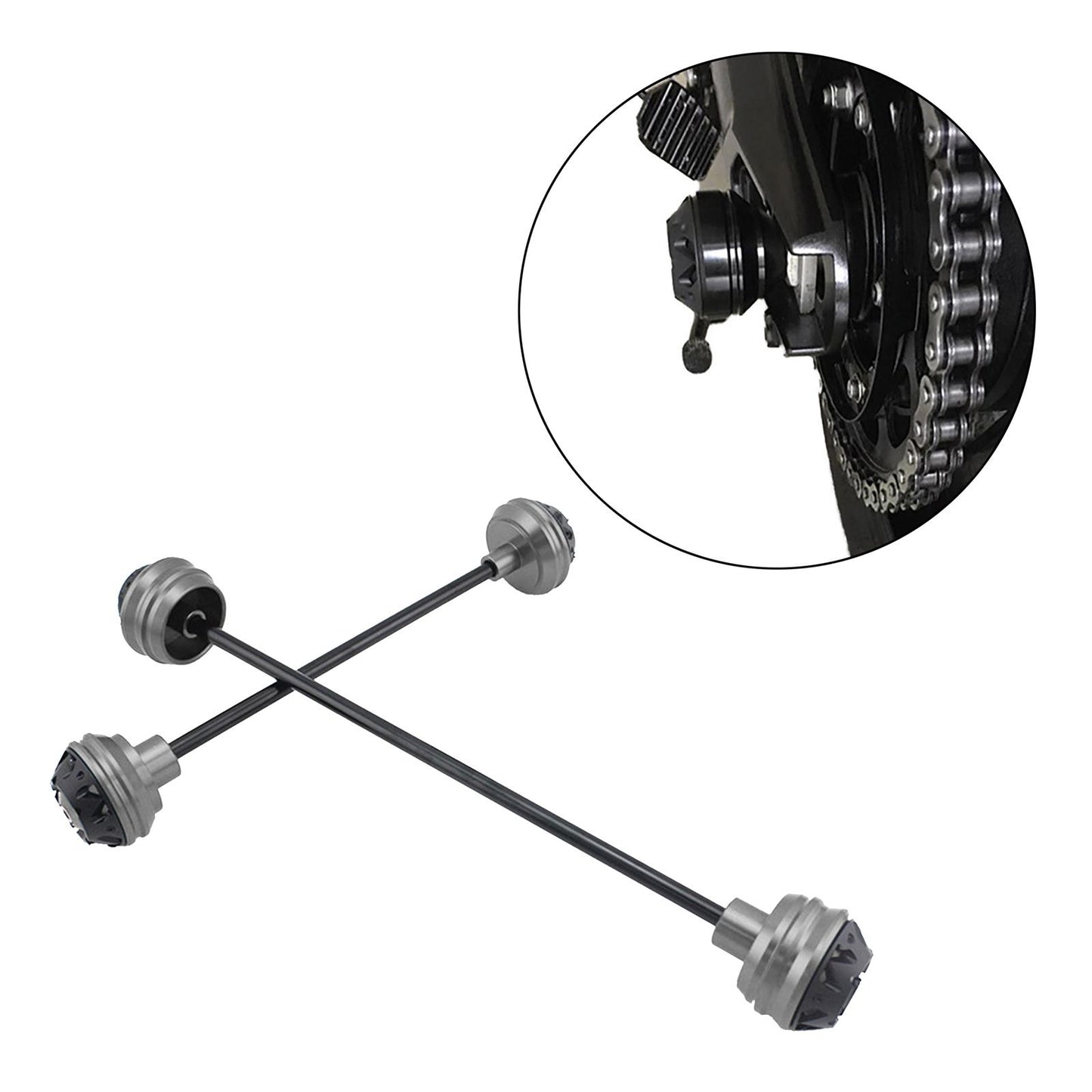 CNC Motorcycle Wheel Fork Axle Frame Sliders for BMW HP4 S1000RR gray
